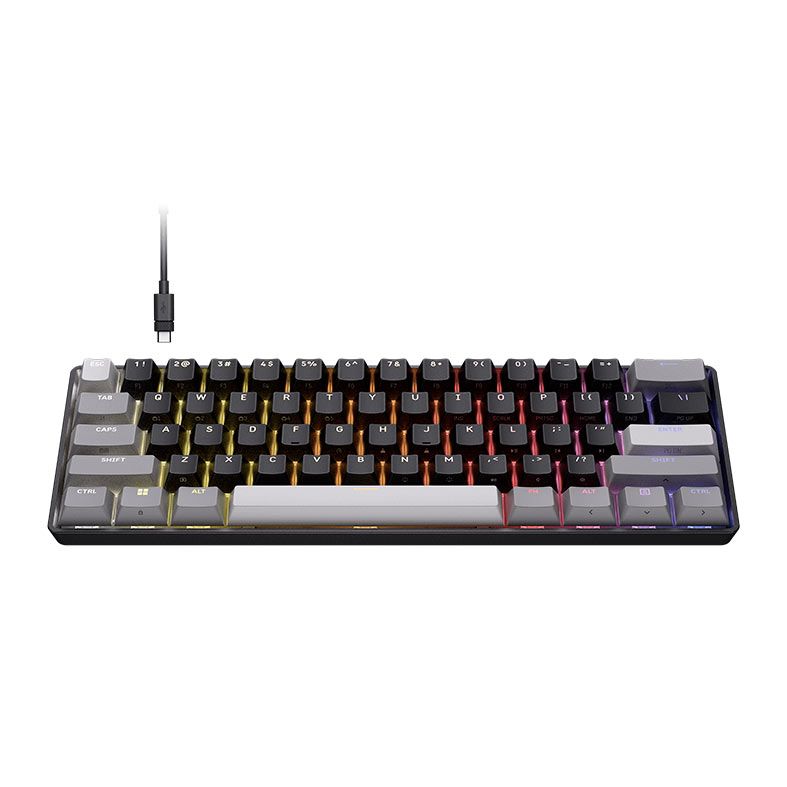 Teclado Magnetico Corsair Clipper Pro Mini 60, 60%, RGB, Switch MGX Hyperdrive, Preto, CH-979101J-NA
