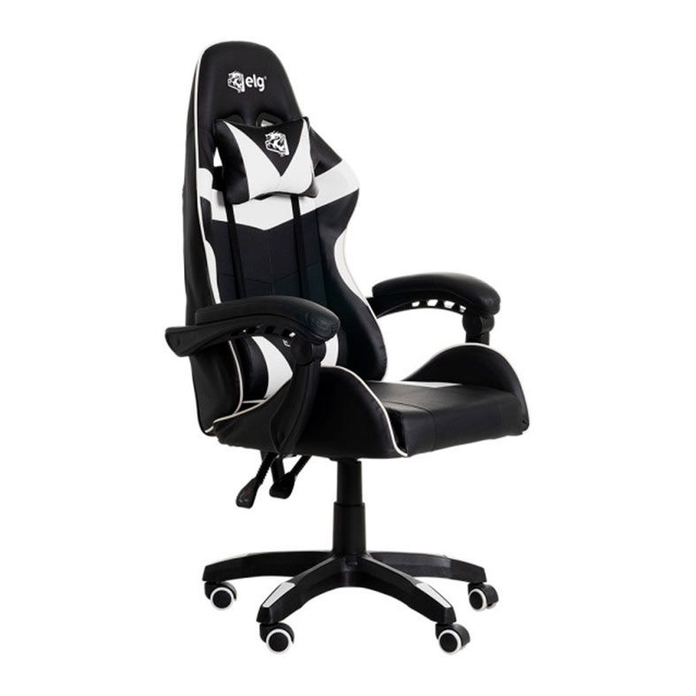 Cadeira Gamer ELG Drakon, Preto e Branco, CH31BKWH