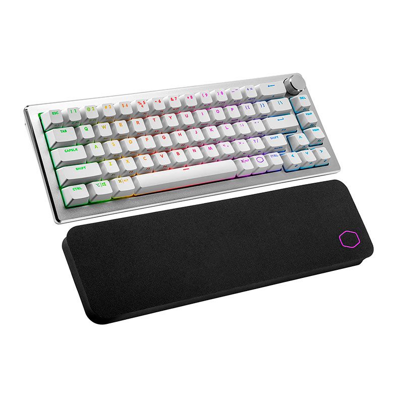 Teclado Gamer Cooler Master CK721, Wireless, RGB, 65%, Switch Vermelho, Branco, CK-721-SKTR1-US