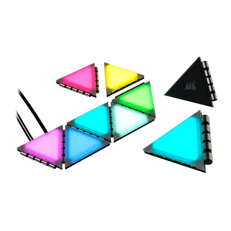 Painel de Iluminacao Triangular Corsair ICUE LC100, RGB, CL-9011114-WW