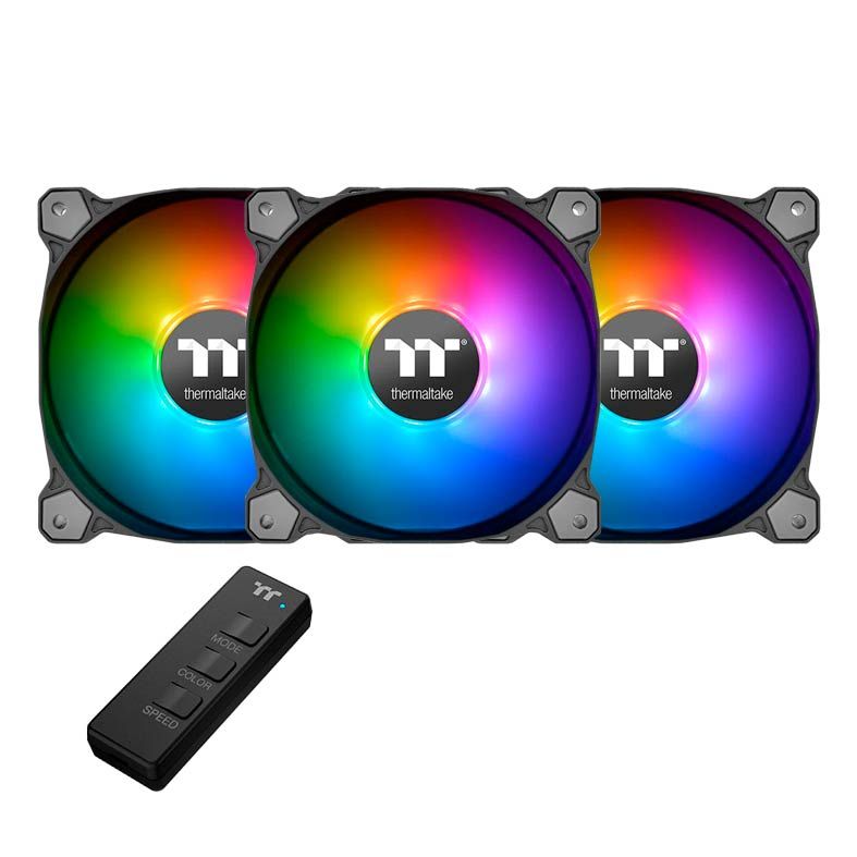 Kit Ventoinhas Thermaltake Pure 14 ARGB Sync 3x140mm c/ Controle, CL-F080-PL14SW-A