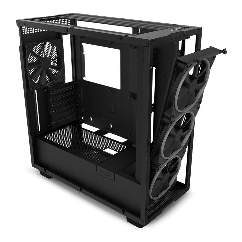 Gabinete Gamer NZXT H7 Elite, RGB, Mid-Tower, Lateral de Vidro, Com 4 Ventoinhas, Preto, CM-H71EB-01