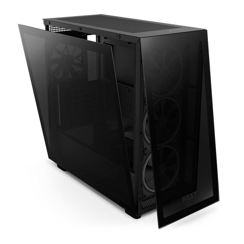 Gabinete Gamer NZXT H7 Elite, RGB, Mid-Tower, Lateral de Vidro, Com 4 Ventoinhas, Preto, CM-H71EB-01