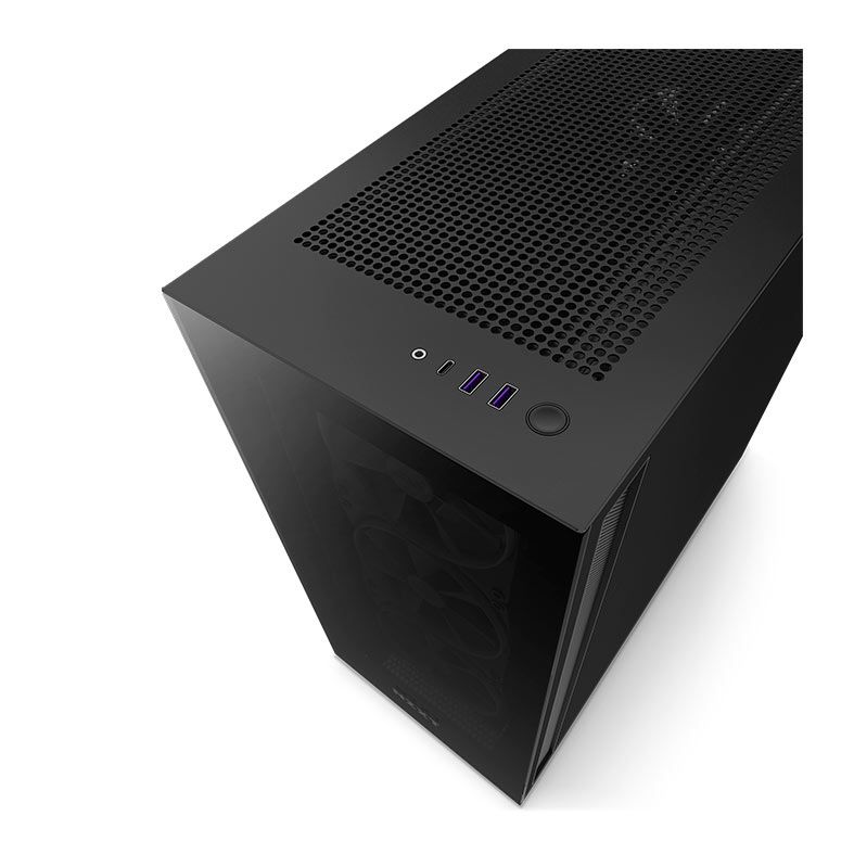 Gabinete Gamer NZXT H7 Elite, RGB, Mid-Tower, Lateral de Vidro, Com 4 Ventoinhas, Preto, CM-H71EB-01