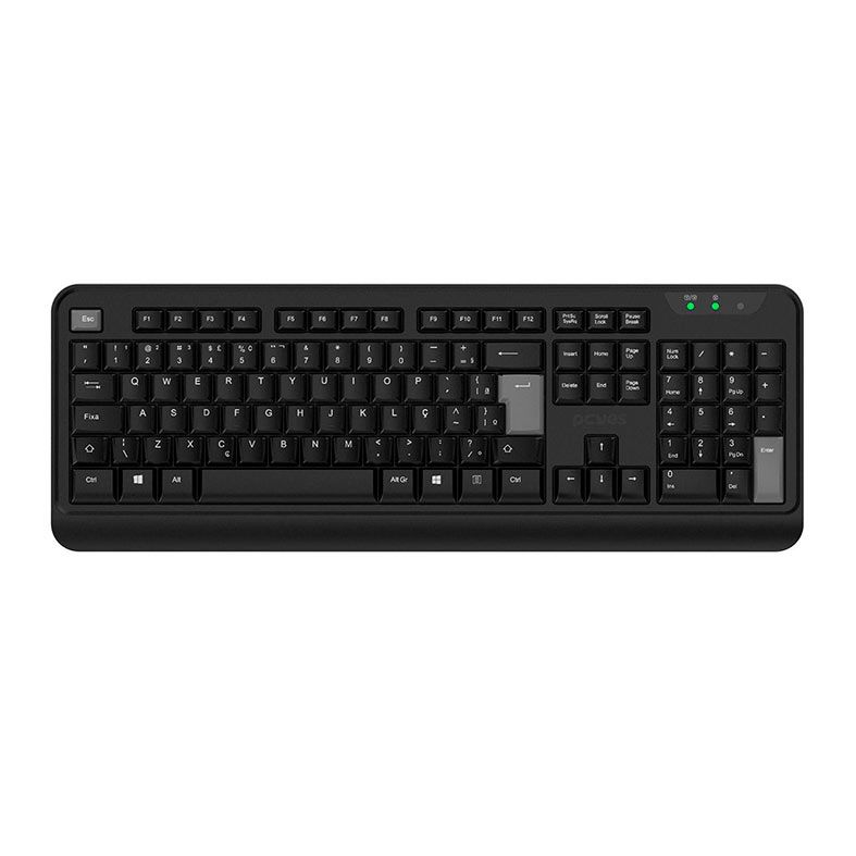 Teclado PCYes Comfort, ABNT2, Wireless, Preto, CMFBKW