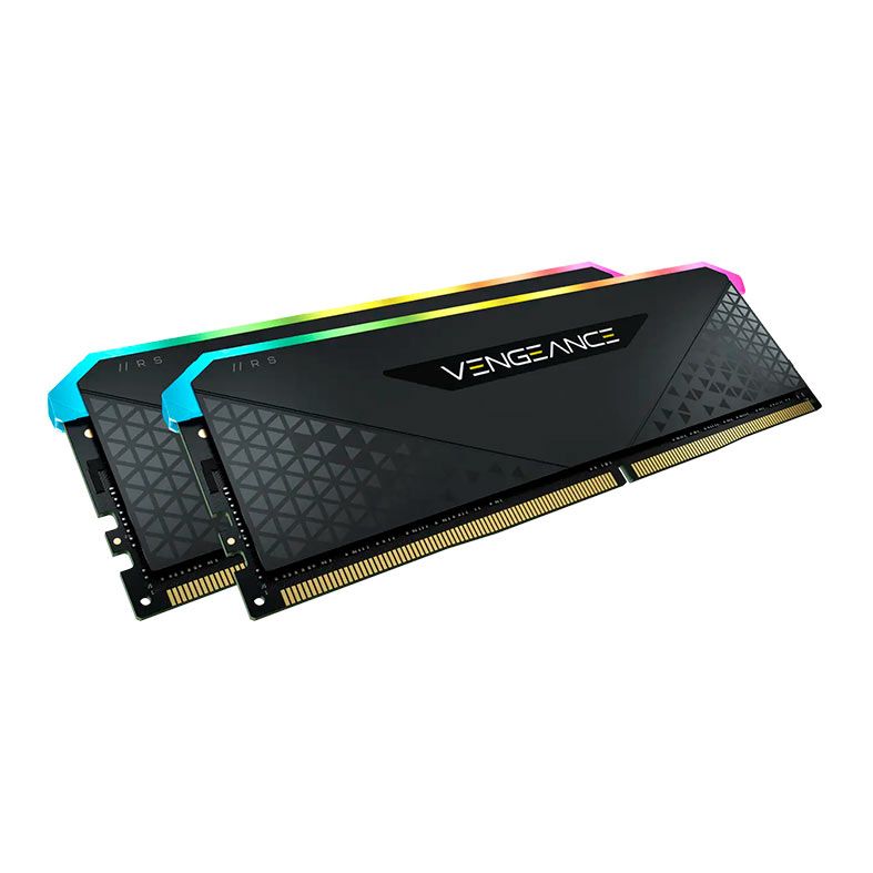 Memoria Corsair Vengeance RGB RS, 16GB (2x8GB), DDR4, 3200MHz, C16, Preto, CMG16GX4M2E3200C16