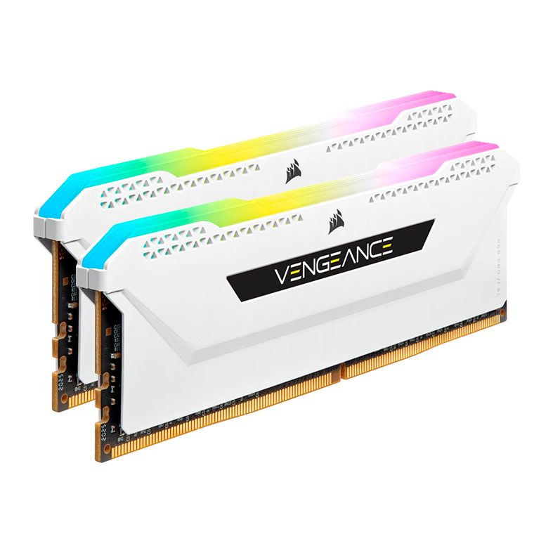 Memoria Corsair Vengeance Pro SL, RGB, 32GB (2x16GB), DDR4, 3200MHz, C16, Branco, CMH32GX4M2E3200C16W