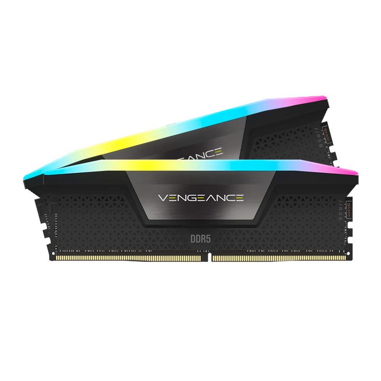 Memoria Corsair Vengeance, RGB, 48GB (2x24GB), DDR5, 5200MHz, C38, Preto, CMH48GX5M2B5200C38