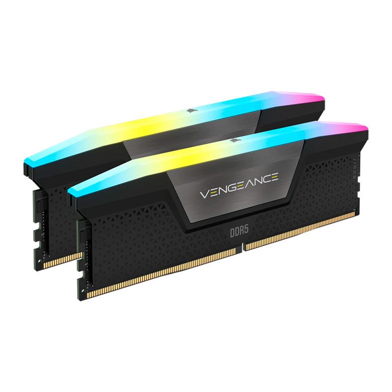 Memoria Corsair Vengeance, RGB, 48GB (2x24GB), DDR5, 5200MHz, C38, Preto, CMH48GX5M2B5200C38