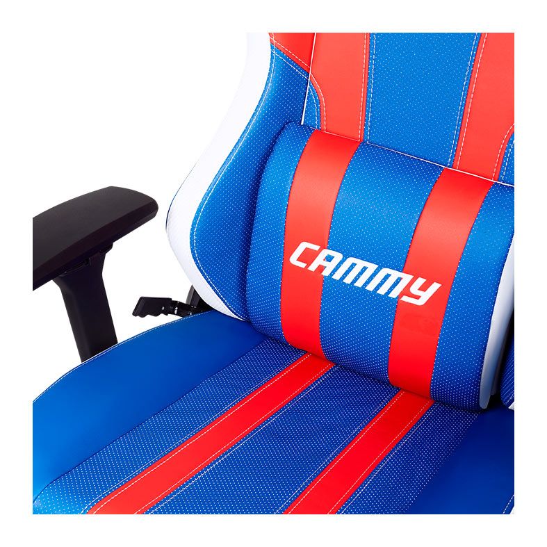 Cadeira Gamer Cooler Master Street Fighter 6 Cammy, Vermelho e Azul, CMI-GCX2-CAMMY