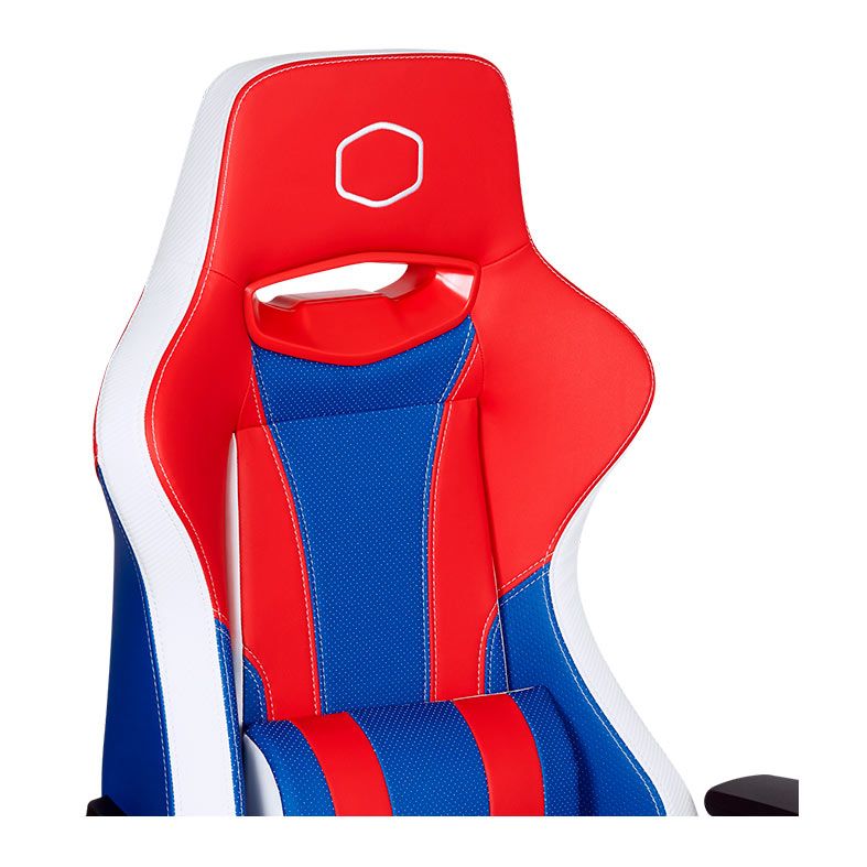 Cadeira Gamer Cooler Master Street Fighter 6 Cammy, Vermelho e Azul, CMI-GCX2-CAMMY