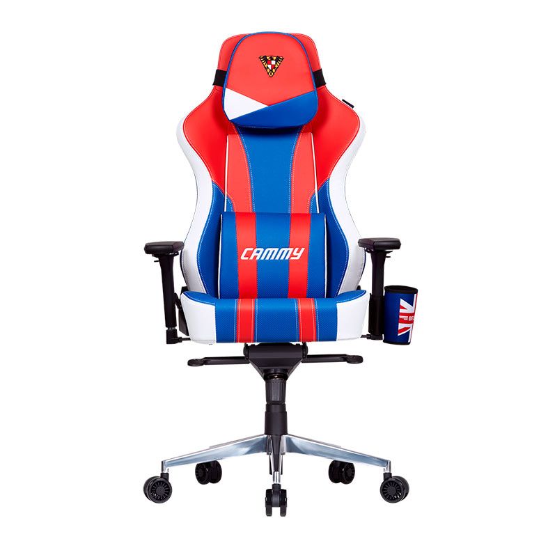 Cadeira Gamer Cooler Master Street Fighter 6 Cammy, Vermelho e Azul, CMI-GCX2-CAMMY