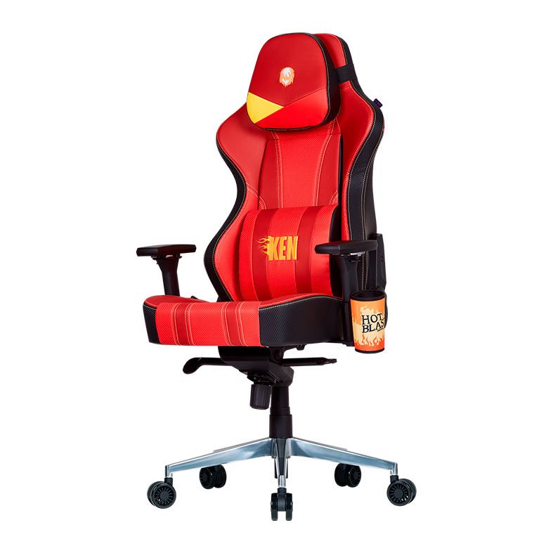 Cadeira Gamer Cooler Master Street Fighter 6 Ken, Vermelho e Preto, CMI-GCX2-KEN