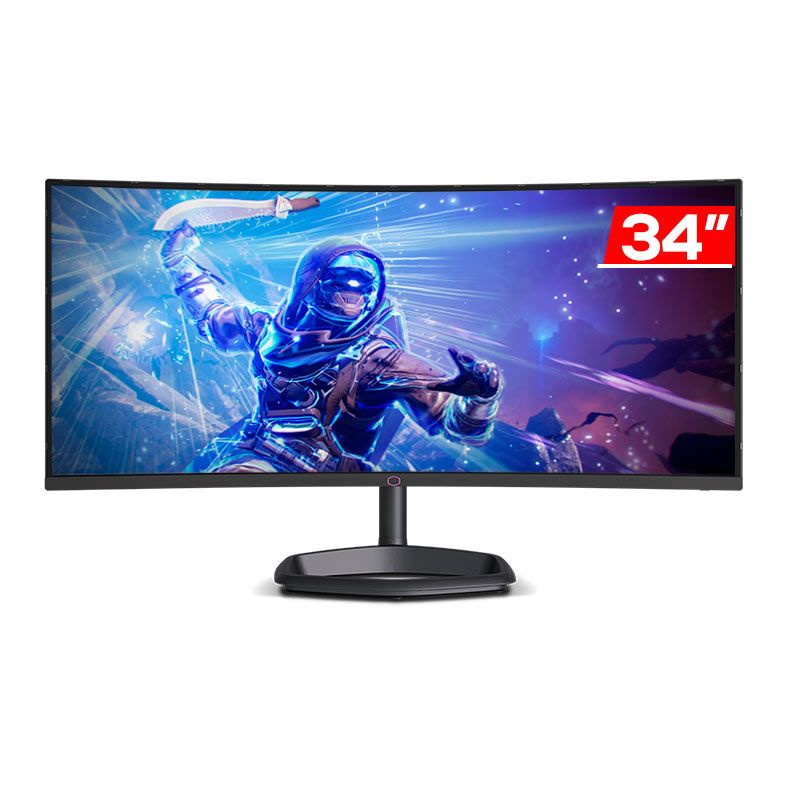 Monitor Gamer Cooler Master GM34-CWQ2, 34 Pol, VA, UWQHD, 0.5MS, 165Hz, FreeSync/G-Sync, CMI-GM34-CWQ2-BR