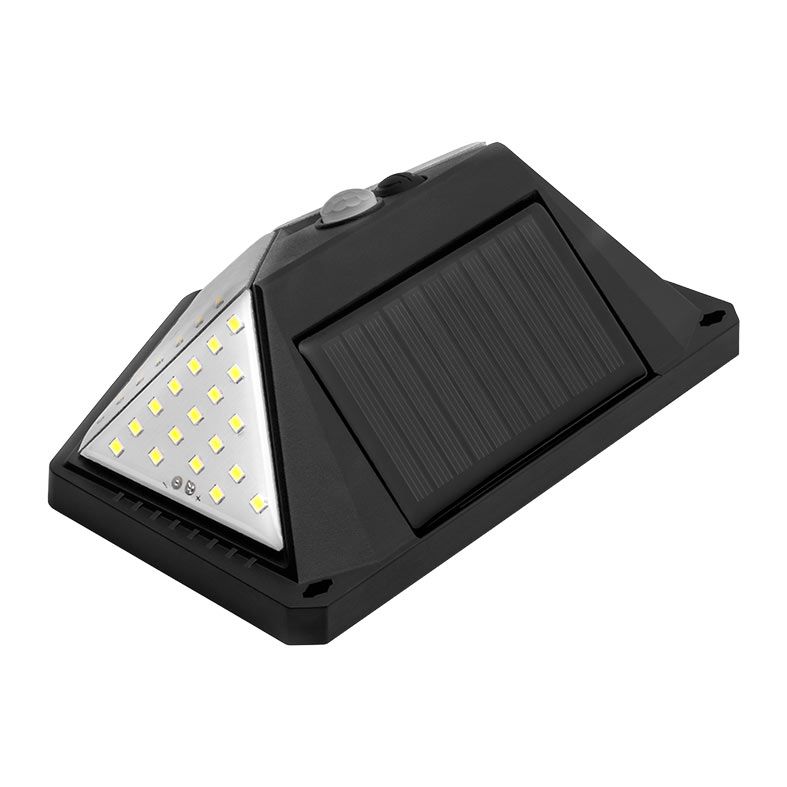 Arandela Solar Canmei, 20W, LED, Com Sensor, Preto, CMJ-ASL20-BL01