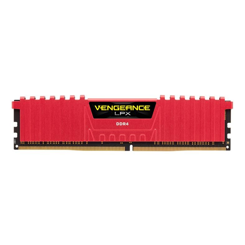 Memoria Corsair Vengeance LPX 16GB (2x8) DDR4 3200MHz C16 Vermelha, CMK16GX4M2B3200C16R