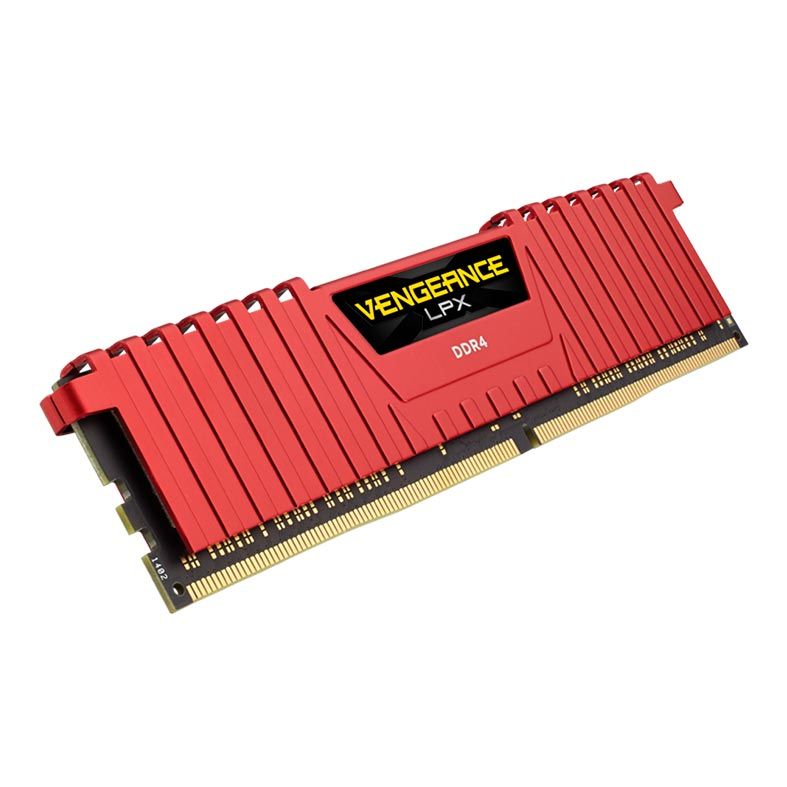 Memoria Corsair Vengeance LPX 16GB (2x8) DDR4 3200MHz C16 Vermelha, CMK16GX4M2B3200C16R