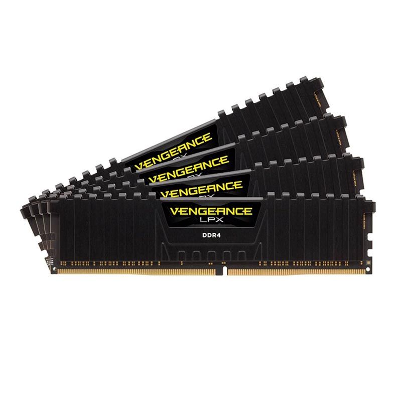 Memoria Corsair Vengeance LPX 16GB (4x4) DDR4 3000MHz C16 Preta, CMK16GX4M4C3000C16