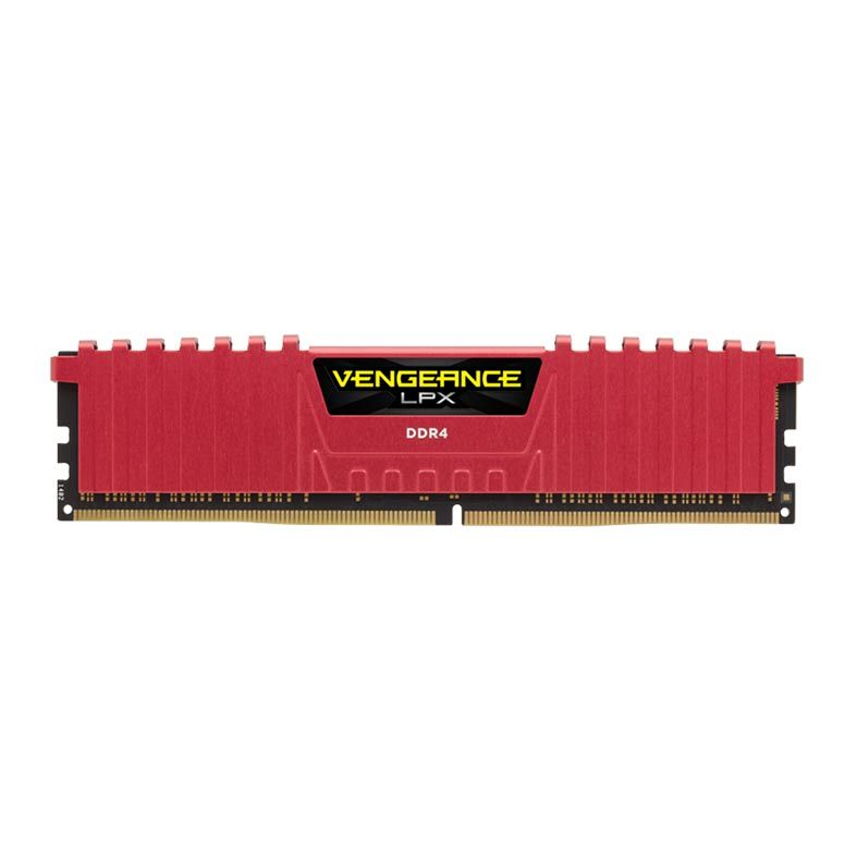 Memoria Corsair Vengeance LPX 8GB (1x8) DDR4 2666MHz C16 Vermelho, CMK8GX4M1A2666C16R