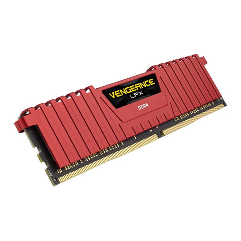 Memoria Corsair Vengeance LPX 8GB (1x8) DDR4 2666MHz C16 Vermelho, CMK8GX4M1A2666C16R