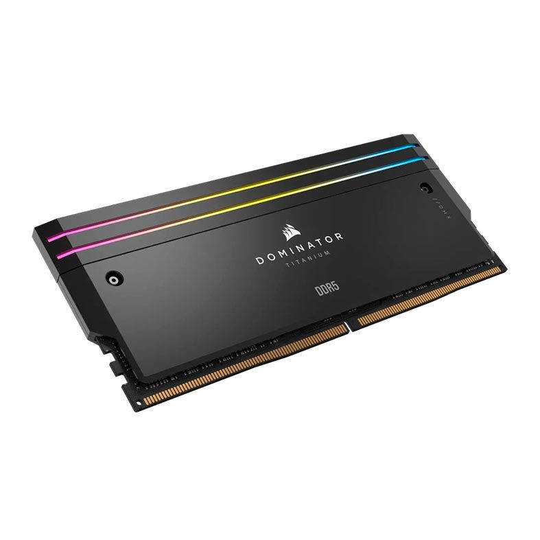 Memoria Corsair Dominator Titanium, RGB, 48GB (2x24GB), DDR5, 6400MHz, C36, Preto, CMP48GX5M2B6400C36