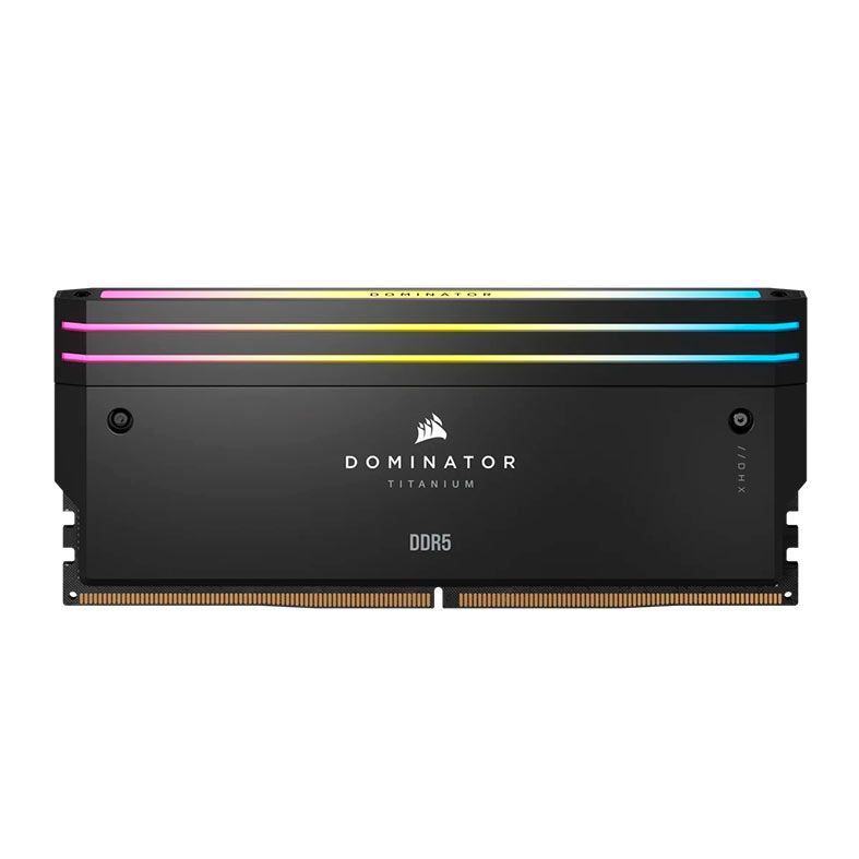 Memoria Corsair Dominator Titanium, RGB, 48GB (2x24GB), DDR5, 6400MHz, C36, Preto, CMP48GX5M2B6400C36