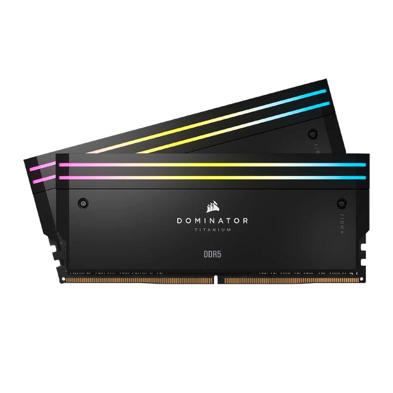 Memoria Corsair Dominator Titanium, RGB, 48GB (2x24GB), DDR5, 6400MHz, C36, Preto, CMP48GX5M2B6400C36