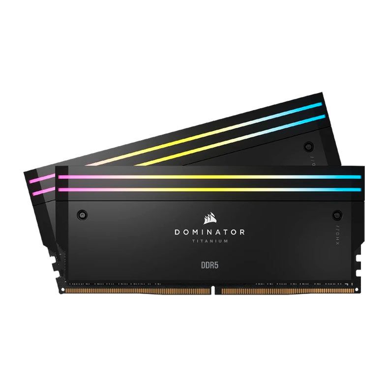 PRE VENDA - Memoria Corsair Dominator Titanium RGB, 64GB (2x32GB), DDR5, 6600MT/s, C32, Preta, CMP64GX5M2X6600C32