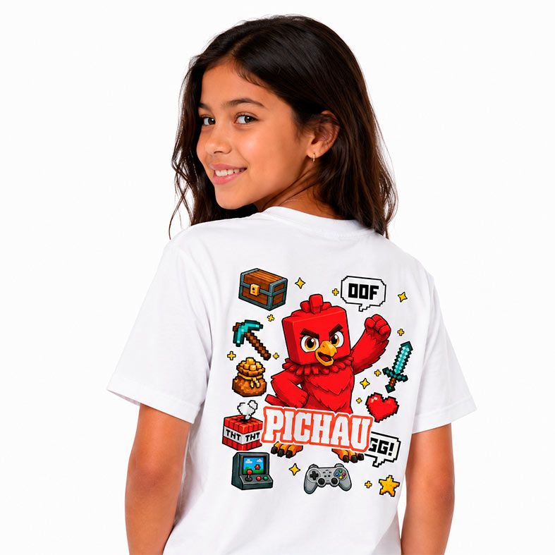 Camiseta Gamer Pichau Kids Craft, CMS-PK-CRAFT