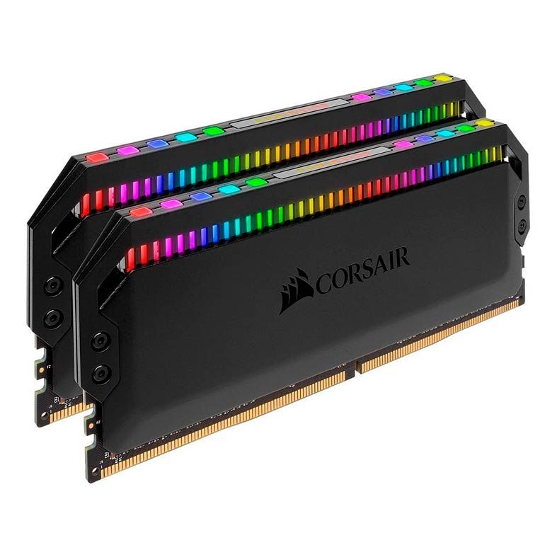 Memoria Corsair Dominator Platinum RGB 16GB (2x8) DDR4 3200MHz C16 Preto, CMT16GX4M2C3200C16
