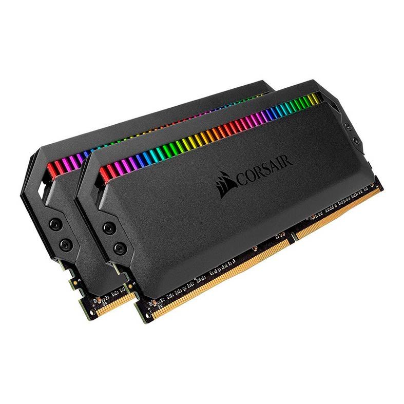 Memoria Corsair Dominator Platinum RGB 16GB (2x8) DDR4 3200MHz C16 Preto, CMT16GX4M2C3200C16