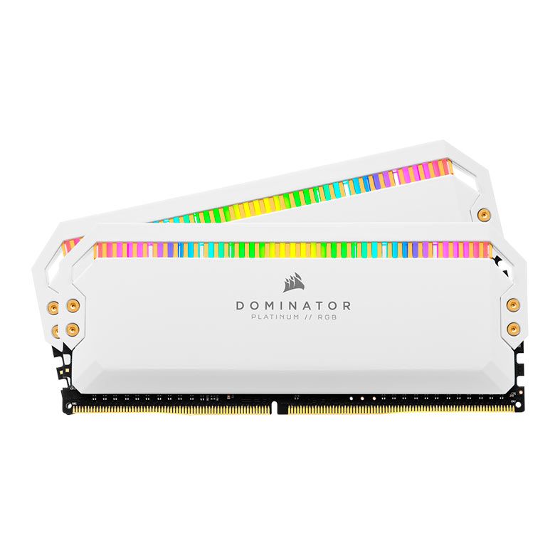 Memoria Corsair Dominator Platinum, RGB, 16GB (2x8GB), DDR4, 3200MHz, C16, Branca, CMT16GX4M2E3200C16W