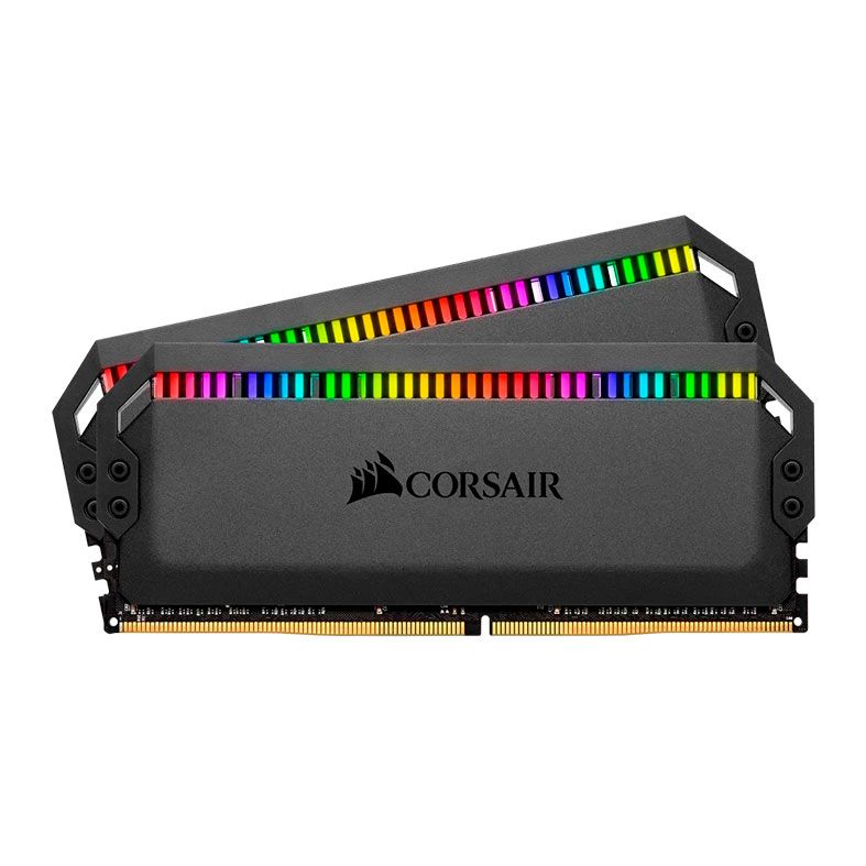 Memoria Corsair Dominator Platinum RGB, 32GB (2x16GB), DDR4, 3600MHz, C18, Preto, CMT32GX4M2C3600C18