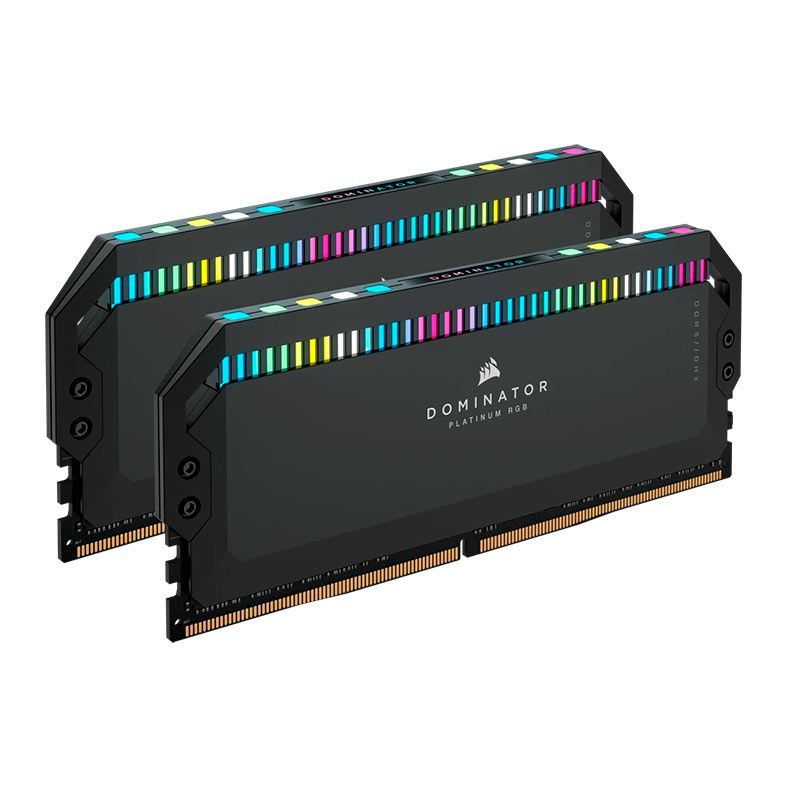 Memoria Corsair Dominator Platinum RGB, 32GB (2x16GB), DDR5, 6200MHz, C36, Preta, CMT32GX5M2X6200C36