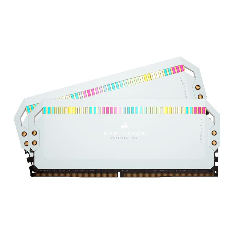 Memoria Corsair Dominator Platinum RGB, 64GB (2x32GB), DDR5, 5200MHz, C40, Branca, CMT64GX5M2B5200C40W