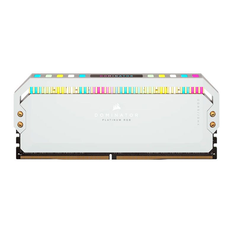 Memoria Corsair Dominator Platinum RGB, 64GB (2x32GB), DDR5, 5200MHz, C40, Branca, CMT64GX5M2B5200C40W