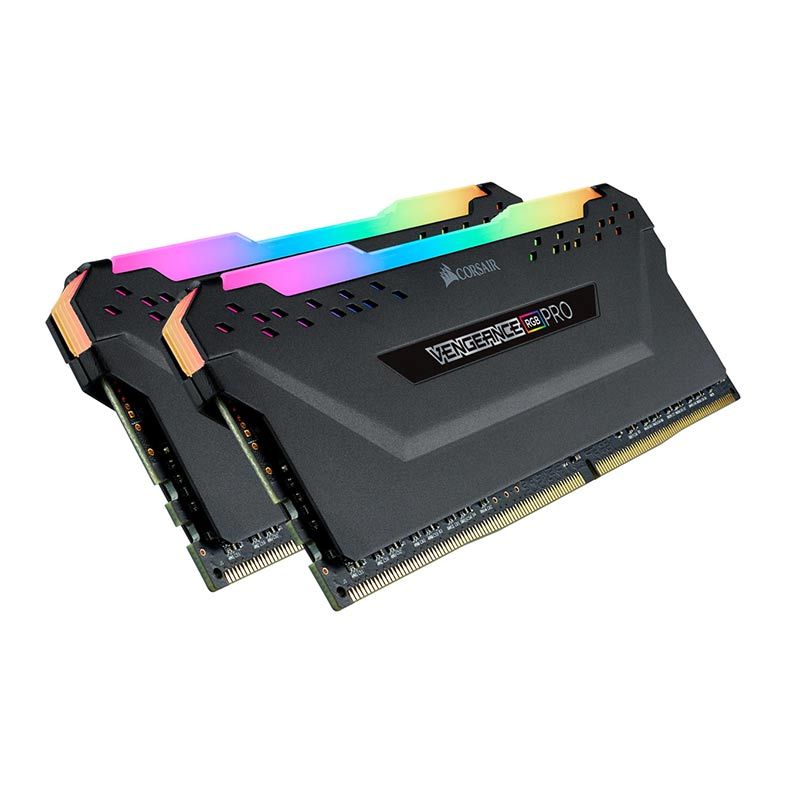 Memoria Corsair Vengeance RGB PRO 16GB (2x8) DDR4 2666MHz C16 Preta, CMW16GX4M2A2666C16