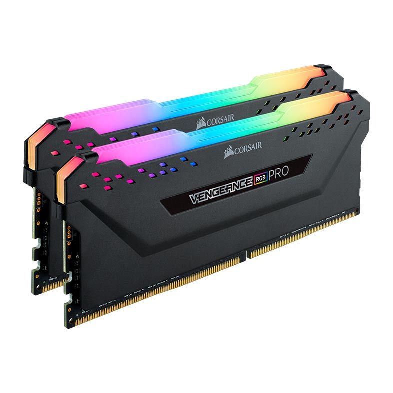 Memoria Corsair Vengeance RGB PRO 16GB (2x8) DDR4 2666MHz C16 Preta, CMW16GX4M2A2666C16