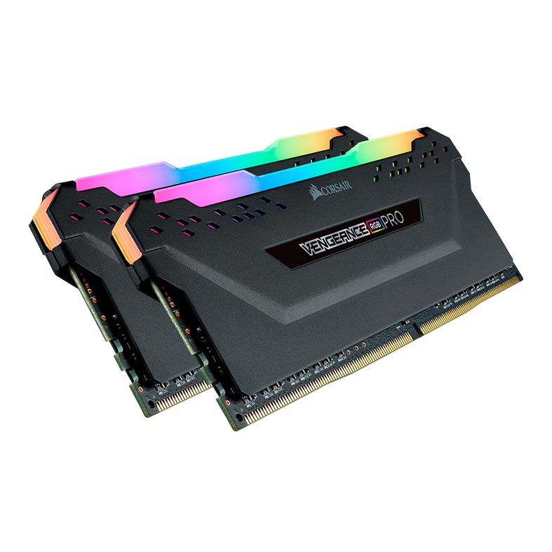 Memoria Corsair Vengeance RGB PRO 16GB (2x8) DDR4 3200MHz C14 Preta, CMW16GX4M2C3200C14