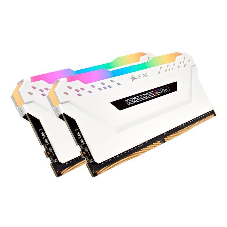 Memoria Corsair Vengeance RGB PRO 16GB (2x8) DDR4 3000MHz C15 Branca, CMW16GX4M2C3000C15W