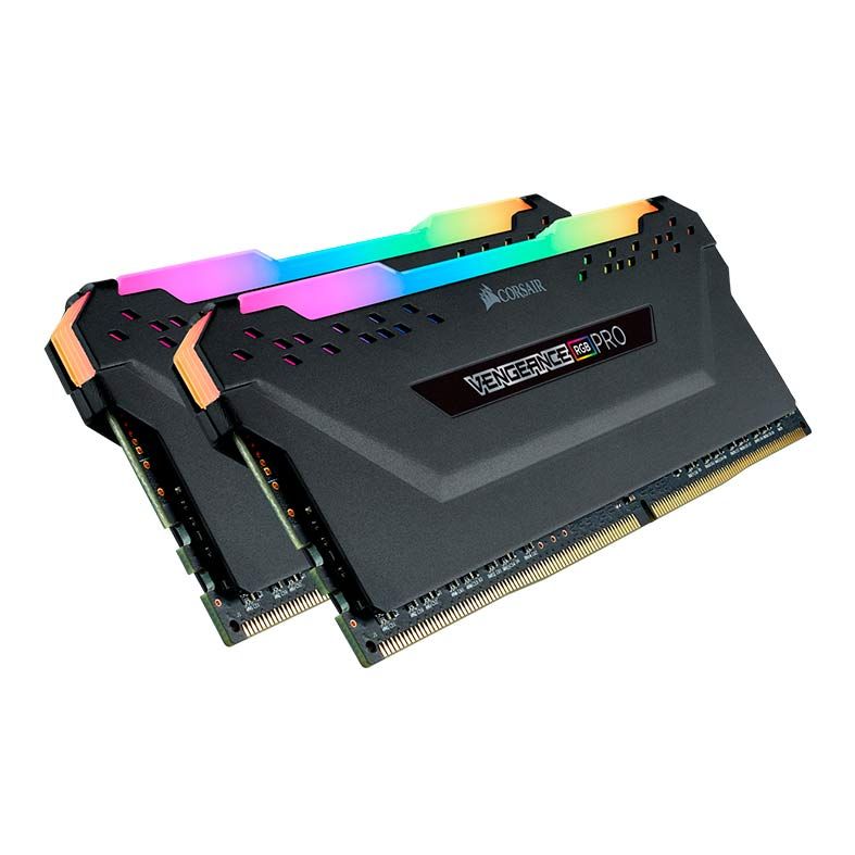 Memoria Corsair Vengeance RGB PRO 16GB (2x8) DDR4 3600MHz C18 Preta, CMW16GX4M2C3600C18
