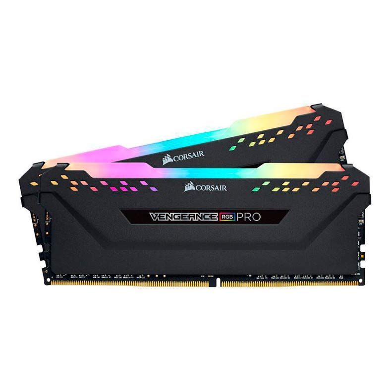 Memoria Corsair Vengeance RGB PRO 16GB (2x8) DDR4 3600MHz C18 Preta, CMW16GX4M2C3600C18
