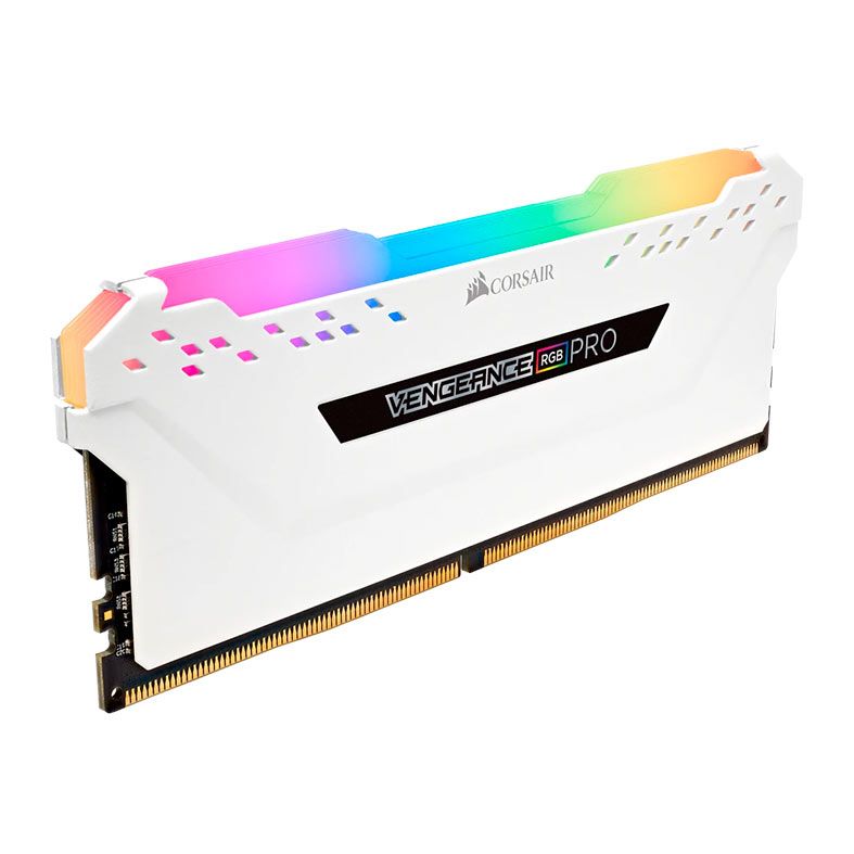 Memoria Corsair Vengeance RGB PRO, 16GB (2x8GB), DDR4, 3600MHz, C18, Branca, CMW16GX4M2D3600C18W