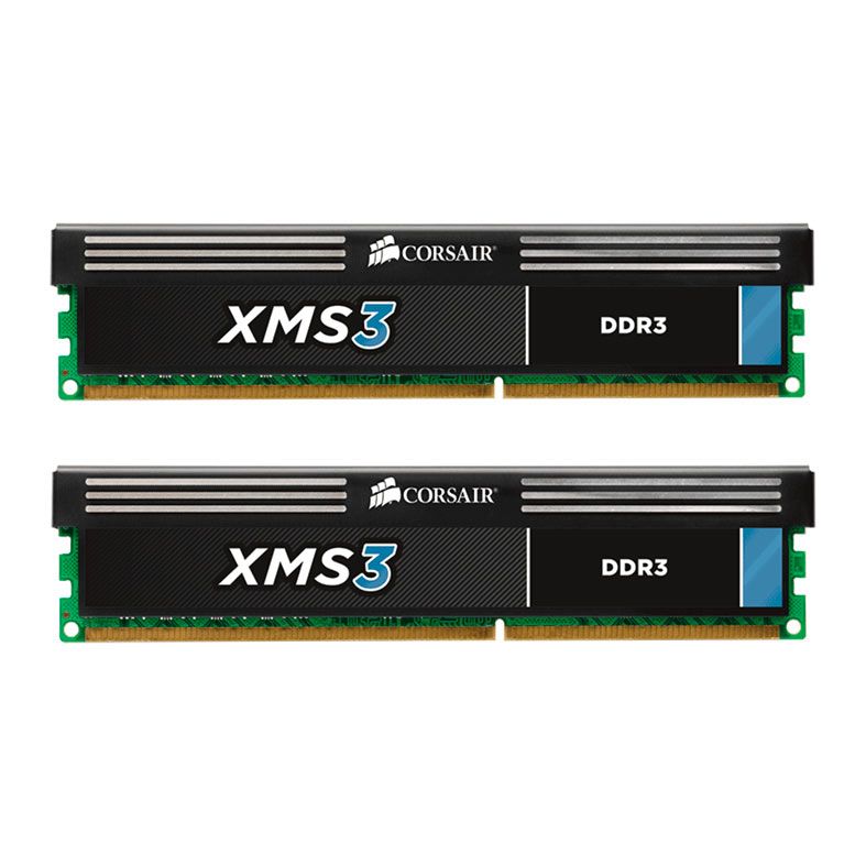 Memoria Corsair XMS3, 8GB (2X4GB), DDR3, 1333MHz, C9, Preto, CMX8GX3M2A1333C9