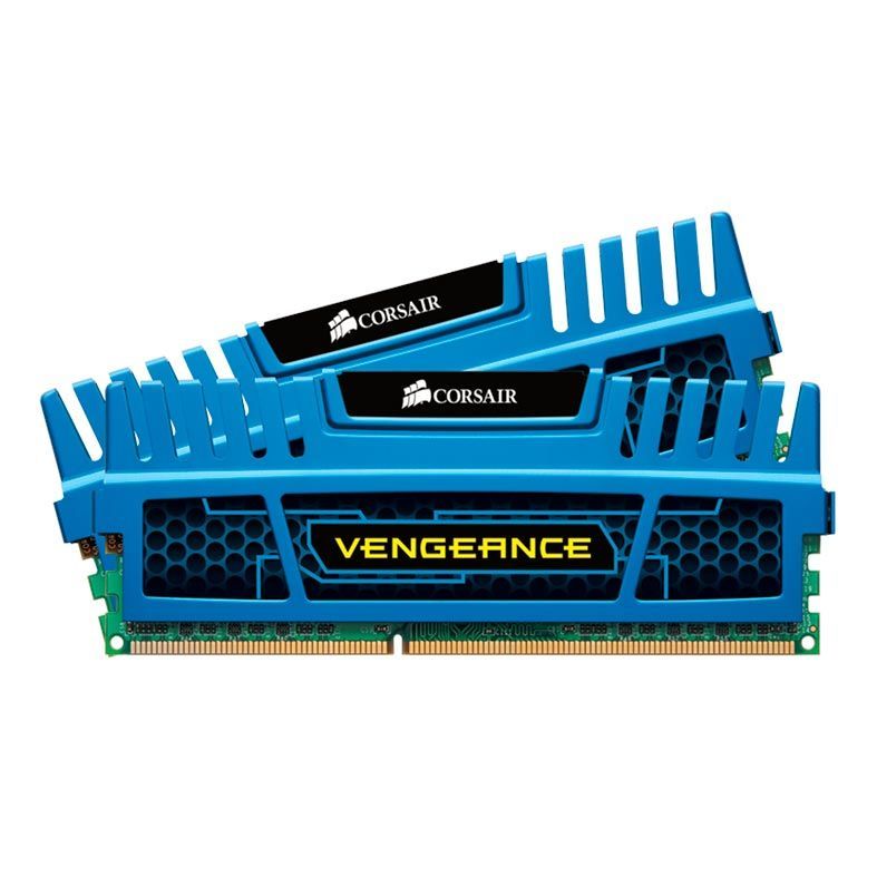 Memoria Corsair Vengeance 16GB (2x8) DDR3 1600MHz C10 Azul, CMZ16GX3M2A1600C10B