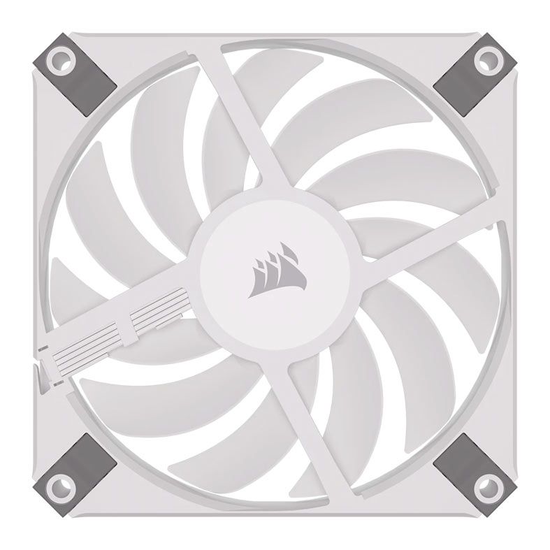 Kit Ventoinha Corsair AF120 Slim PWM, RGB, 2x120mm, Branco, CO-9050165-WW