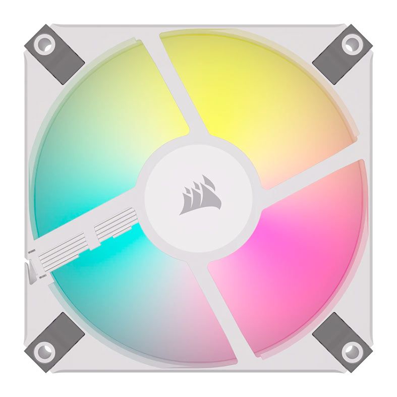 Kit Ventoinha Corsair AF120 Slim PWM, RGB, 2x120mm, Branco, CO-9050165-WW