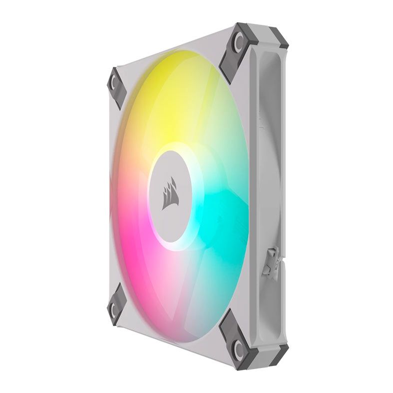 Kit Ventoinha Corsair AF120 Slim PWM, RGB, 2x120mm, Branco, CO-9050165-WW