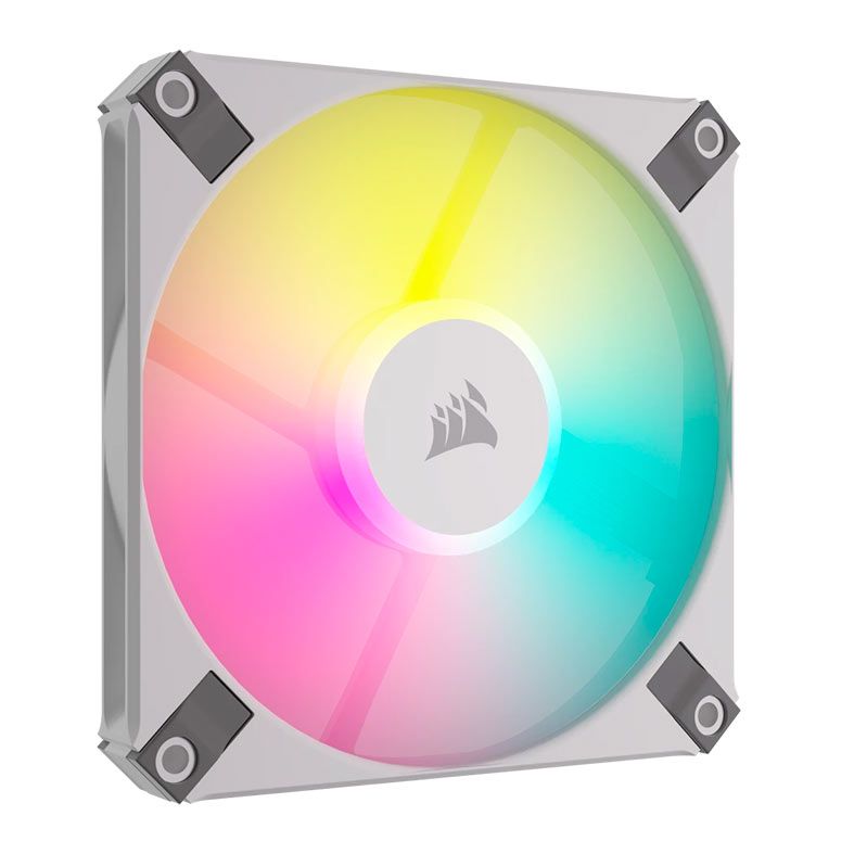 Kit Ventoinha Corsair AF120 Slim PWM, RGB, 2x120mm, Branco, CO-9050165-WW