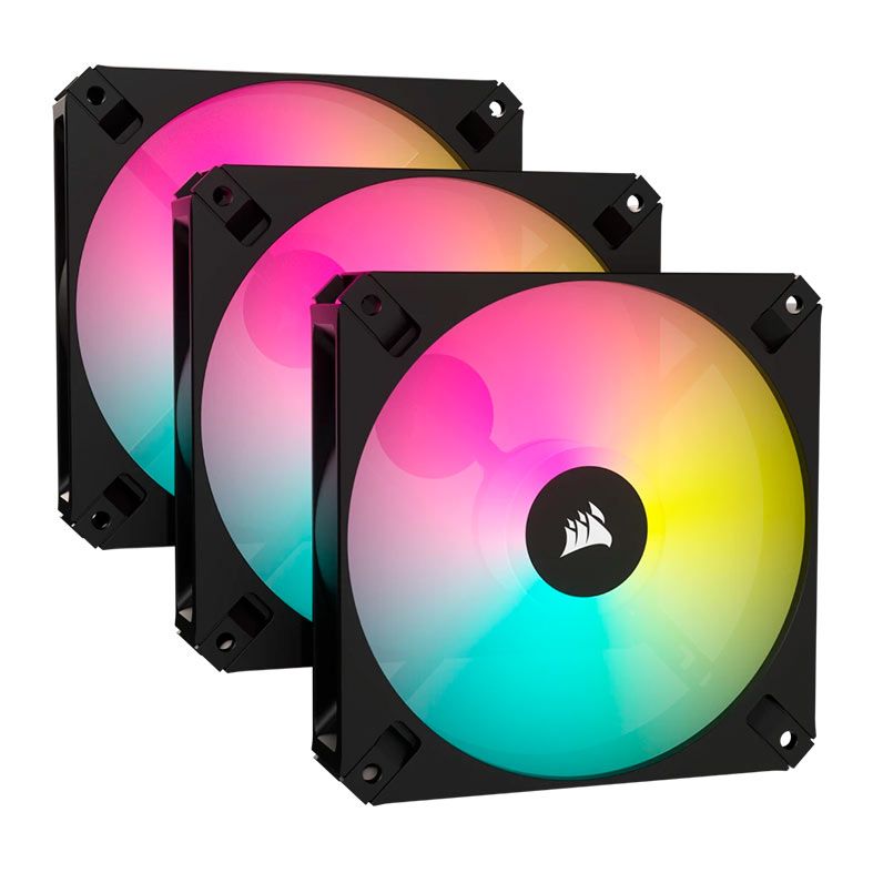 Kit Ventoinha Corsair Icue AR120, RGB, 3x120mm, Preto, CO-9050167-WW
